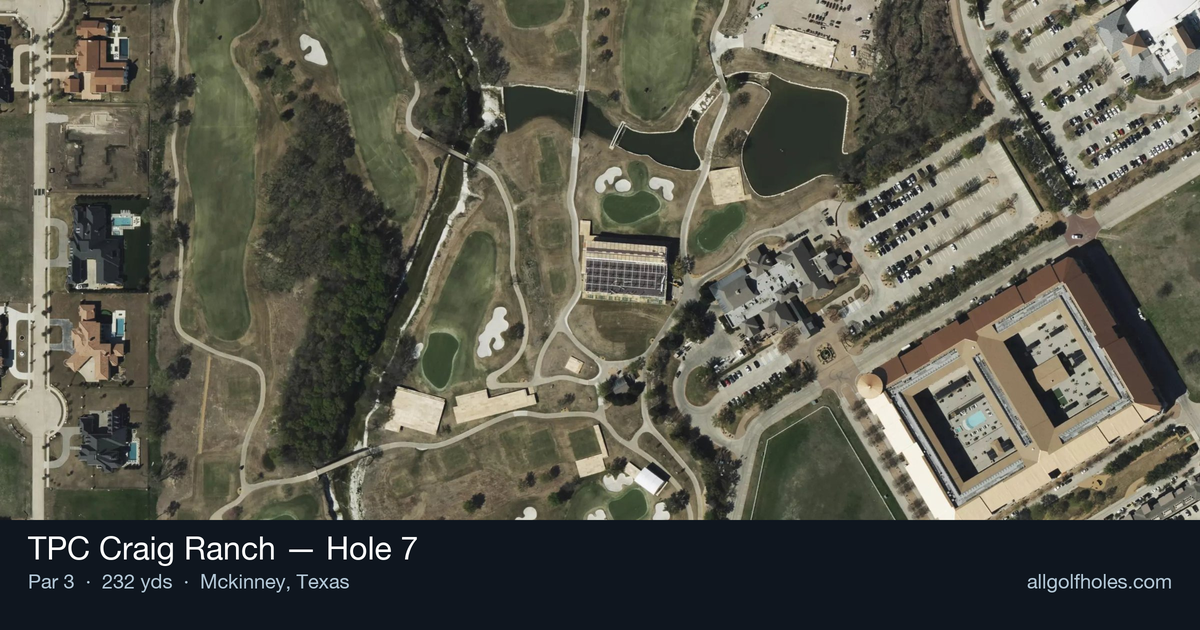 Hole 7 aerial at TPC Craig Ranch