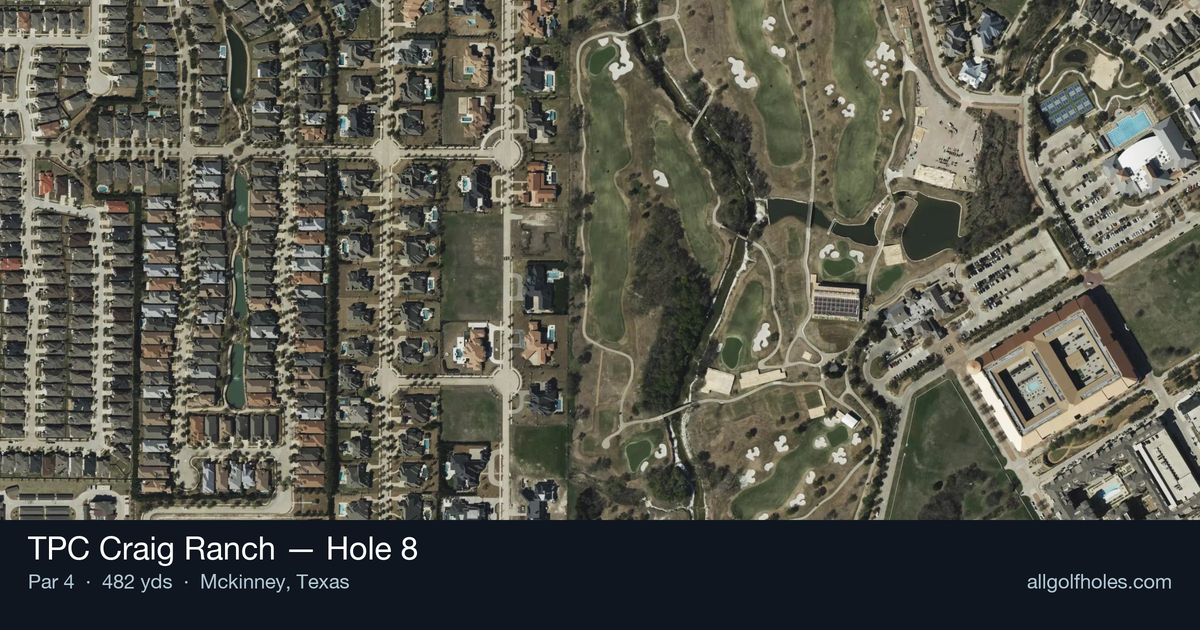Hole 8 aerial at TPC Craig Ranch