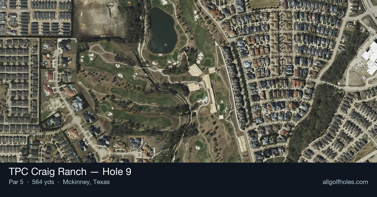 Hole 9 aerial at TPC Craig Ranch