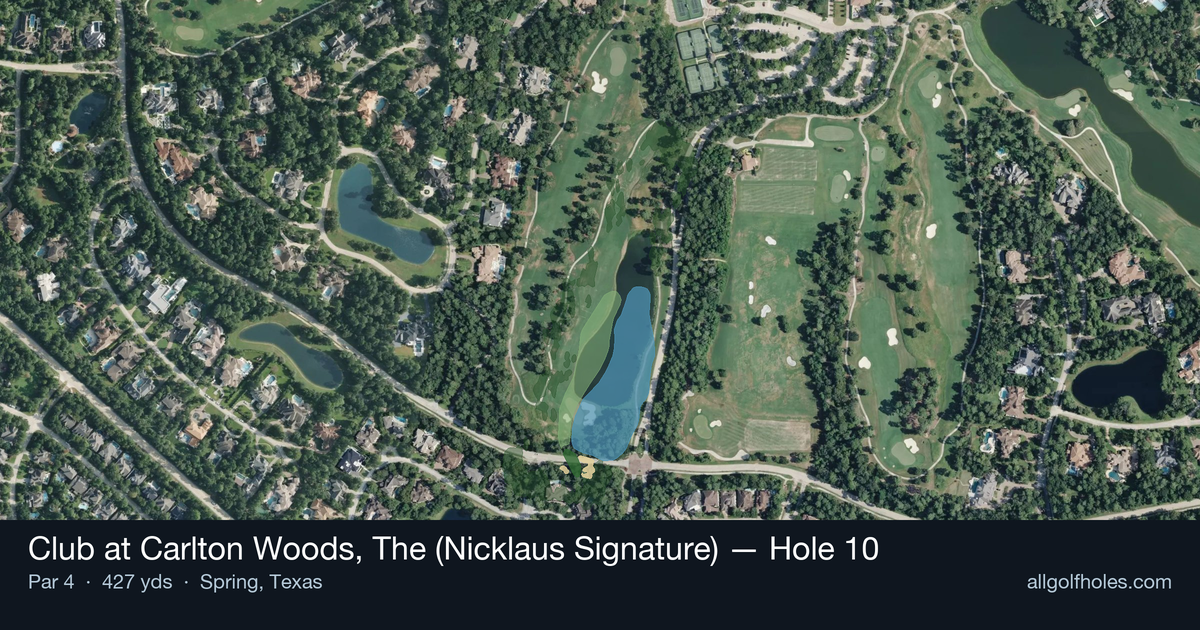 Hole 10 aerial at Club at Carlton Woods, The (Nicklaus Signature)