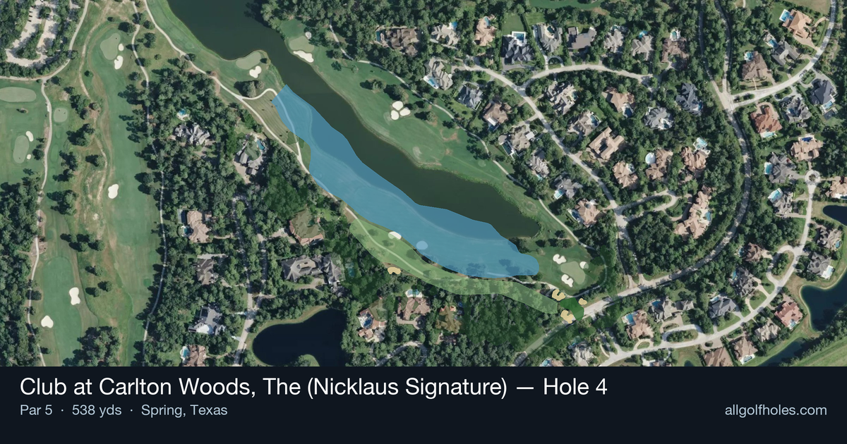 Hole 4 aerial at Club at Carlton Woods, The (Nicklaus Signature)