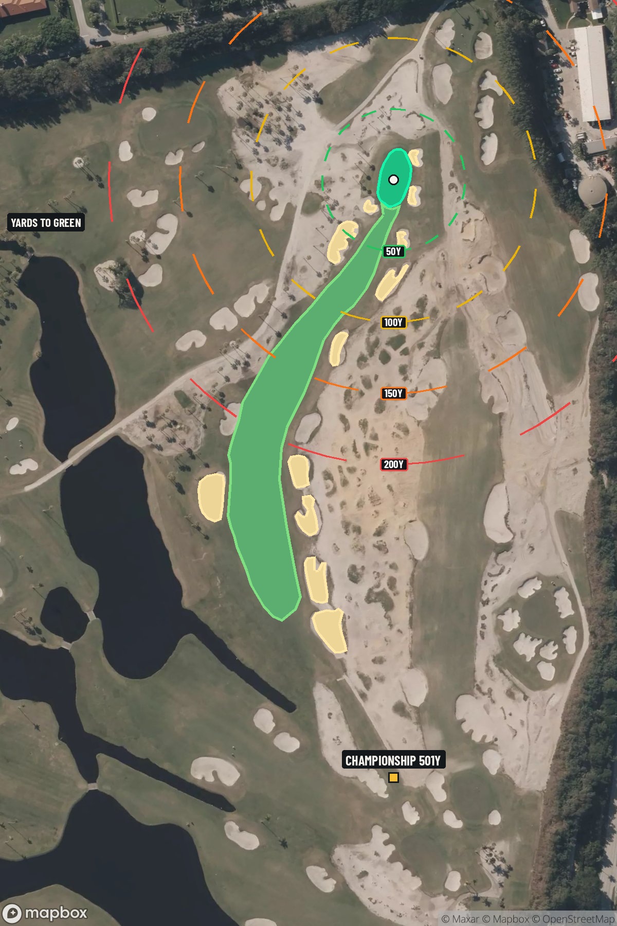 Hole 3 aerial at Seminole Golf Club