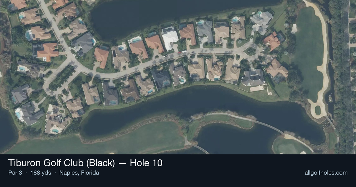 Hole 10 aerial at Tiburon Golf Club (Black)