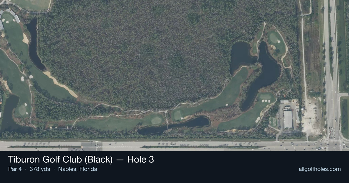 Hole 3 aerial at Tiburon Golf Club (Black)