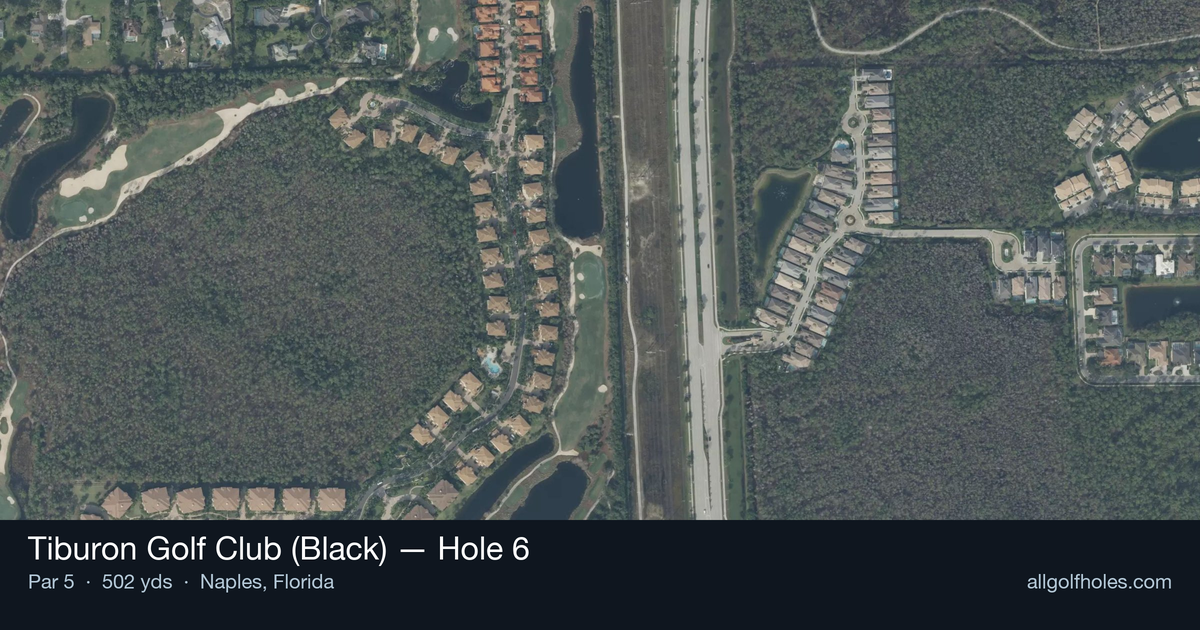 Hole 6 aerial at Tiburon Golf Club (Black)