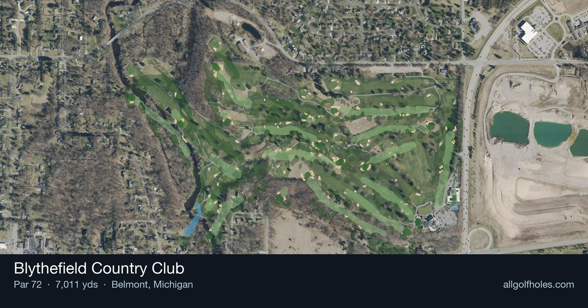 Blythefield Country Club aerial view