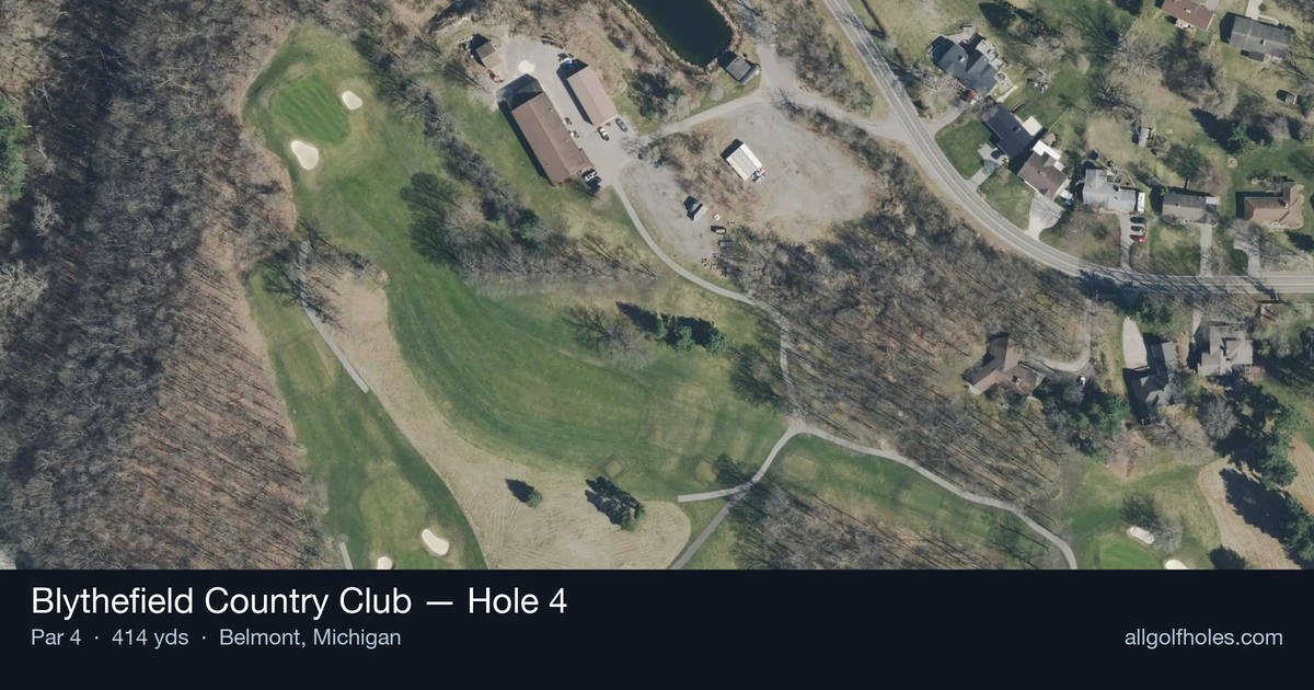 Hole 4 aerial at Blythefield Country Club
