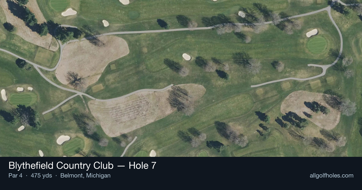 Hole 7 aerial at Blythefield Country Club