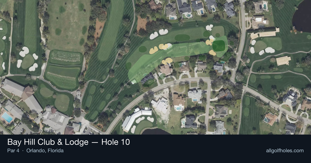 Hole 10 aerial at Bay Hill Club & Lodge