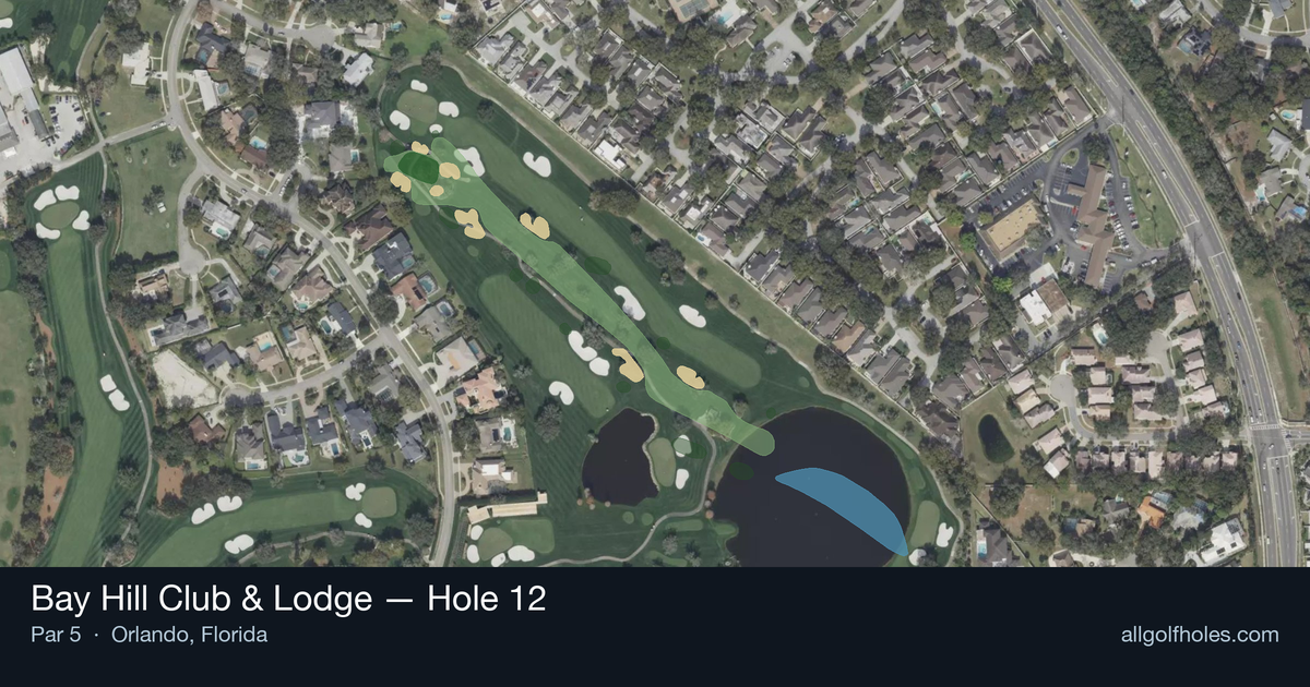 Hole 12 aerial at Bay Hill Club & Lodge
