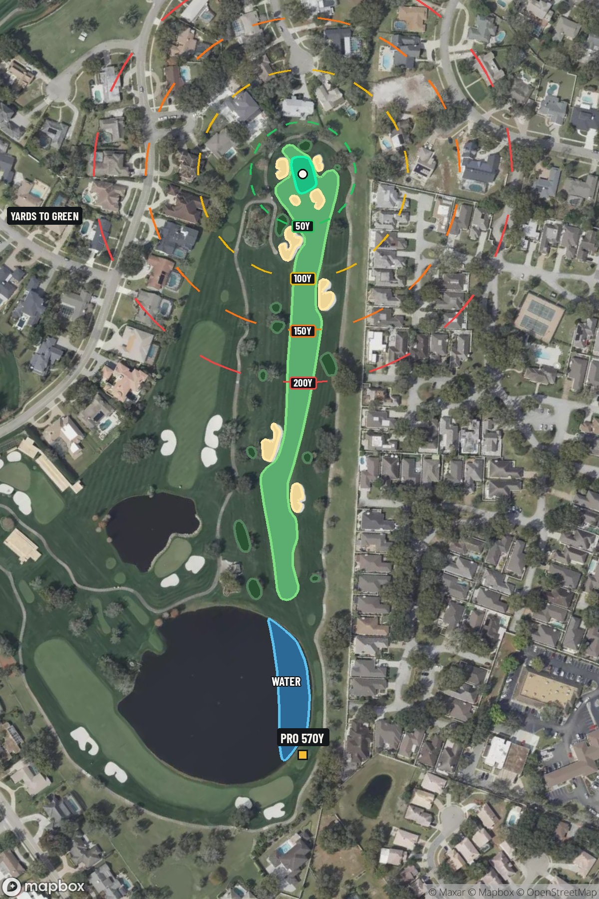 Hole 12 aerial at Bay Hill Club & Lodge