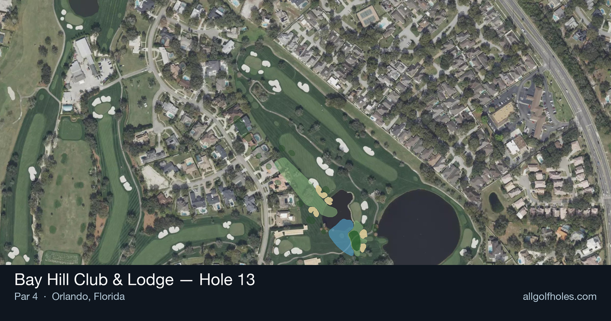 Hole 13 aerial at Bay Hill Club & Lodge