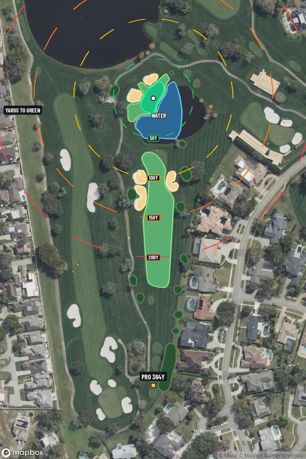 Hole 13 aerial at Bay Hill Club & Lodge
