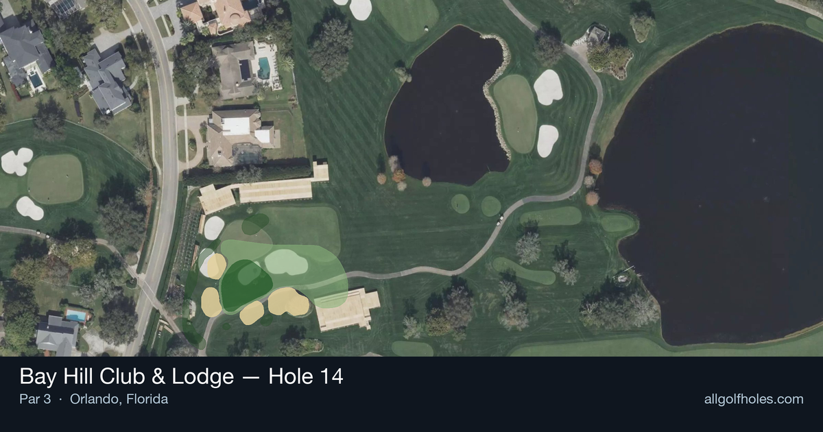 Hole 14 aerial at Bay Hill Club & Lodge