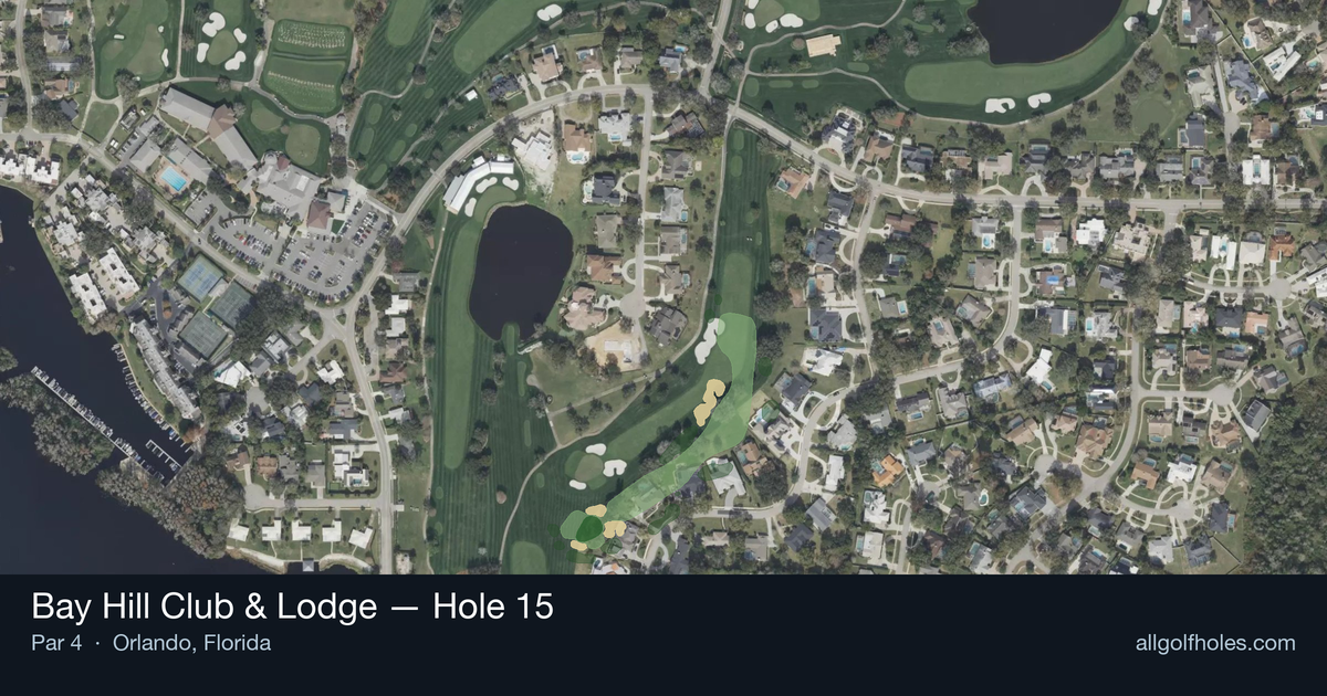 Hole 15 aerial at Bay Hill Club & Lodge