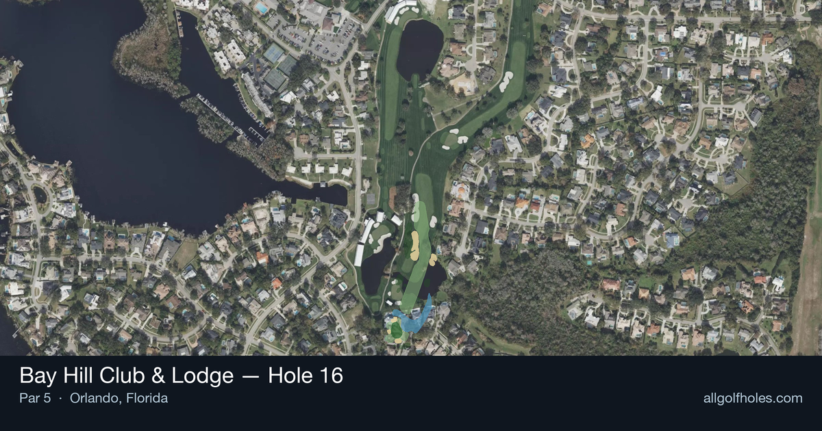 Hole 16 aerial at Bay Hill Club & Lodge