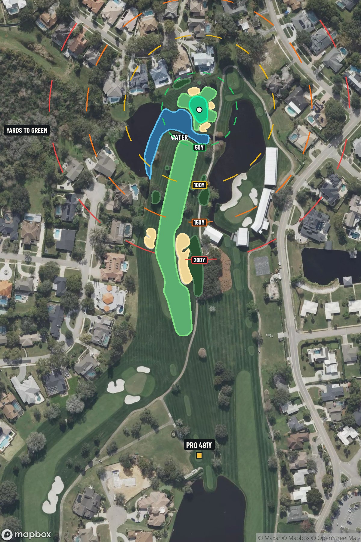 Hole 16 aerial at Bay Hill Club & Lodge