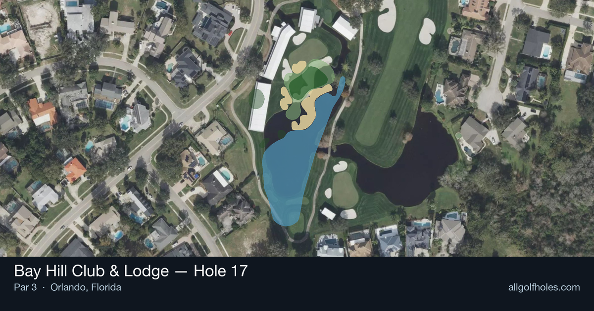 Hole 17 aerial at Bay Hill Club & Lodge