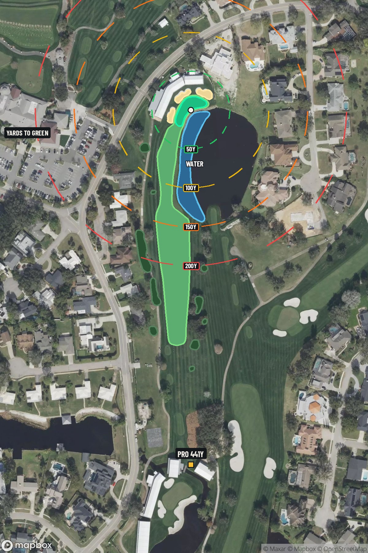Hole 18 aerial at Bay Hill Club & Lodge