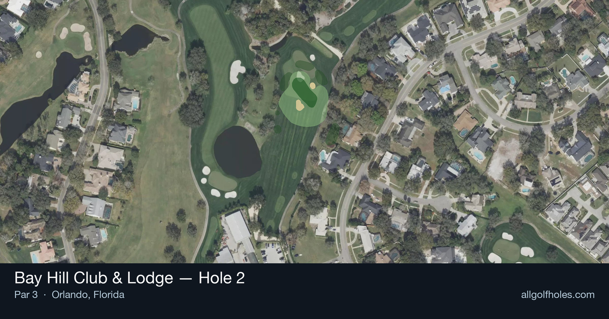 Hole 2 aerial at Bay Hill Club & Lodge