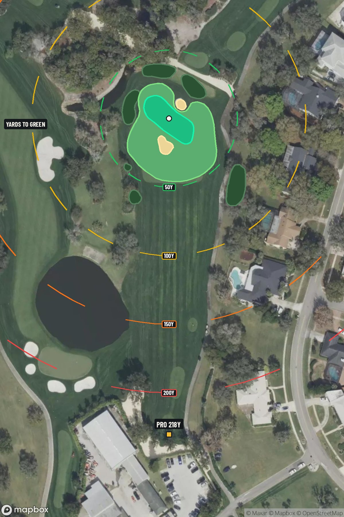 Hole 2 aerial at Bay Hill Club & Lodge