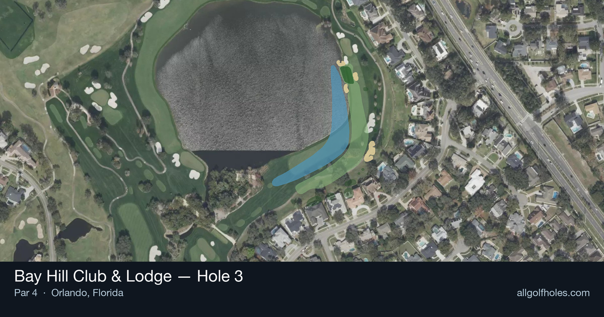 Hole 3 aerial at Bay Hill Club & Lodge
