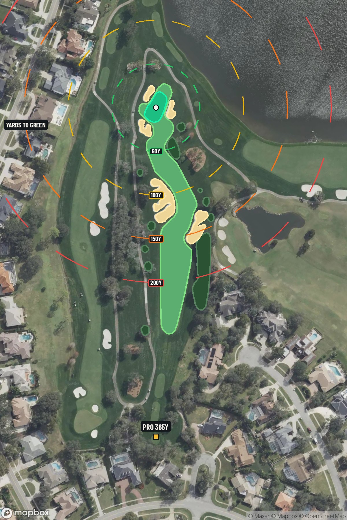 Hole 5 aerial at Bay Hill Club & Lodge