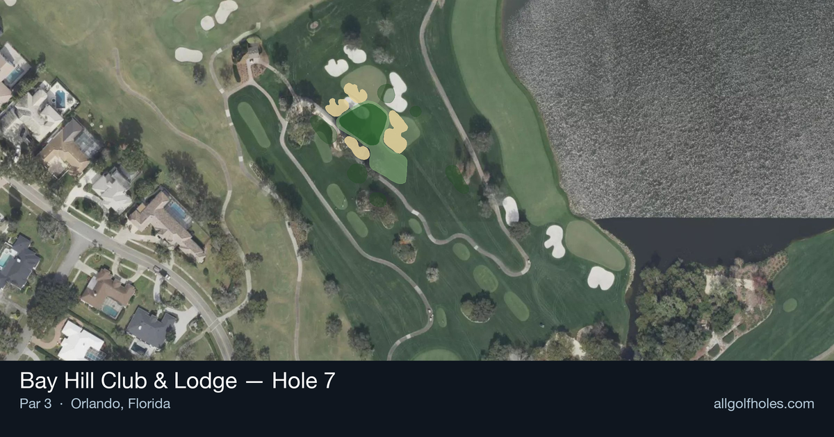 Hole 7 aerial at Bay Hill Club & Lodge