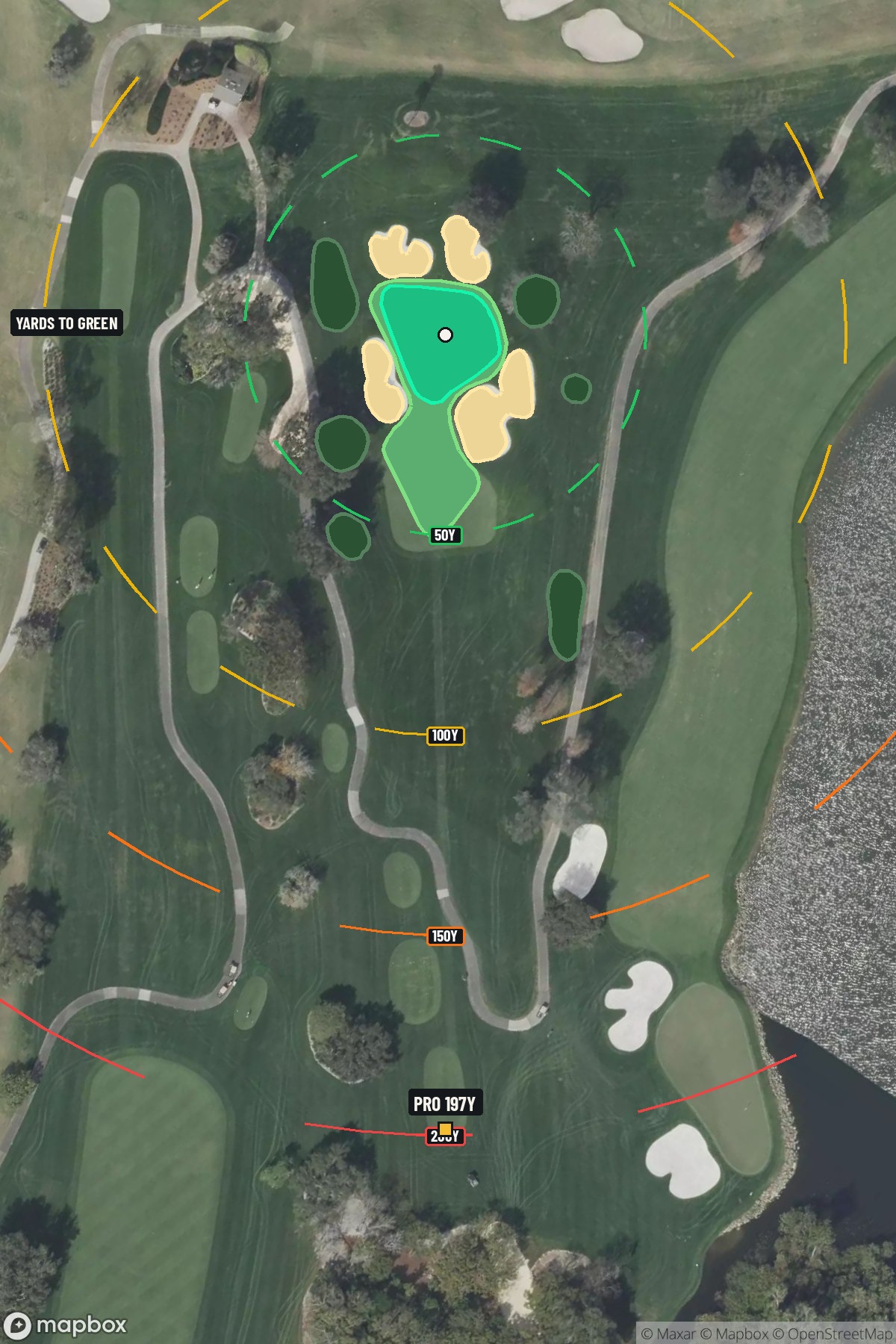Hole 7 aerial at Bay Hill Club & Lodge