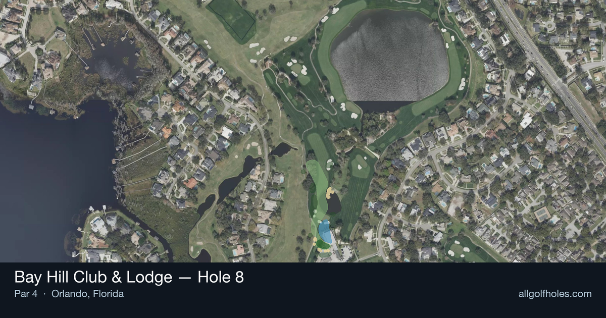 Hole 8 aerial at Bay Hill Club & Lodge