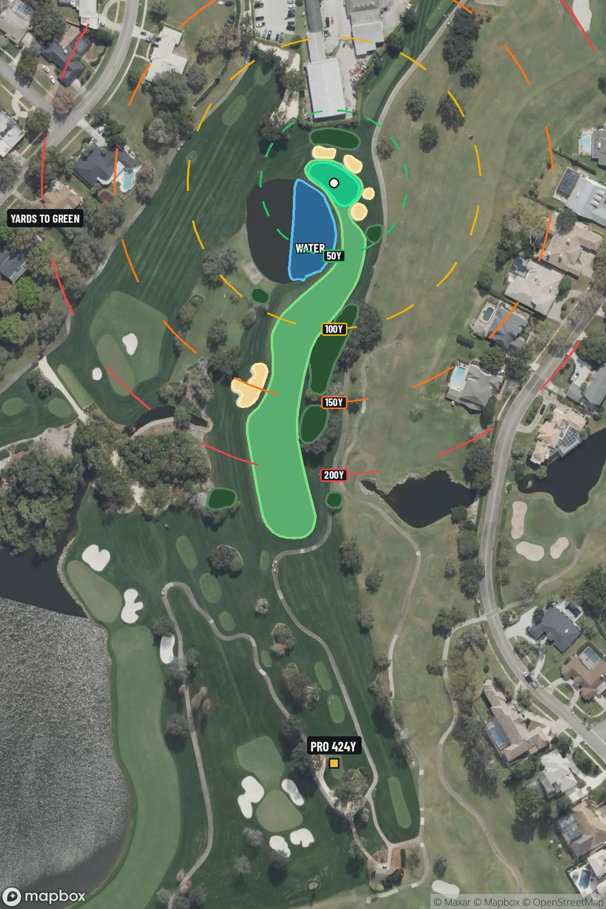 Hole 8 aerial at Bay Hill Club & Lodge
