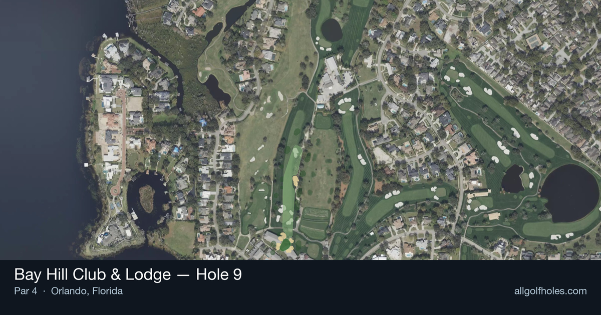 Hole 9 aerial at Bay Hill Club & Lodge