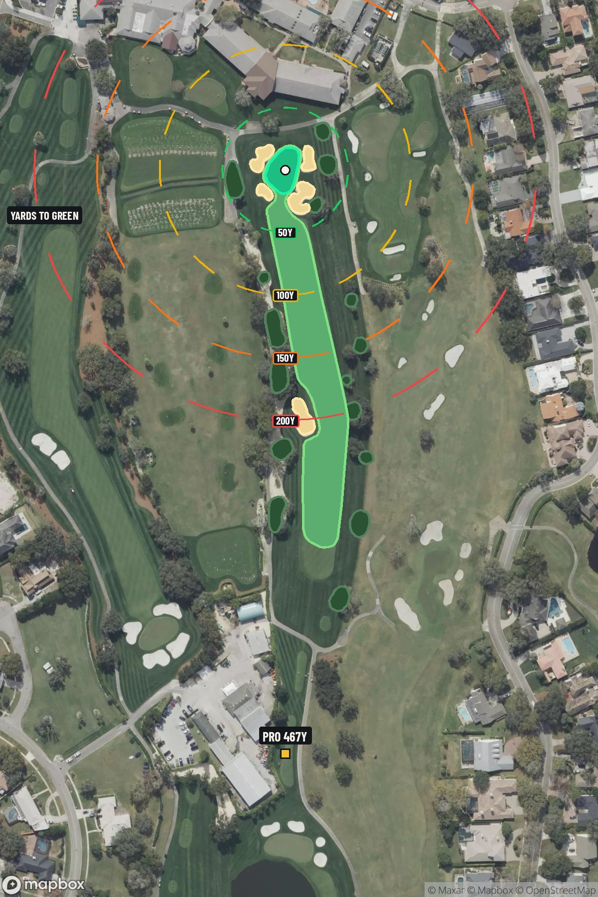 Hole 9 aerial at Bay Hill Club & Lodge
