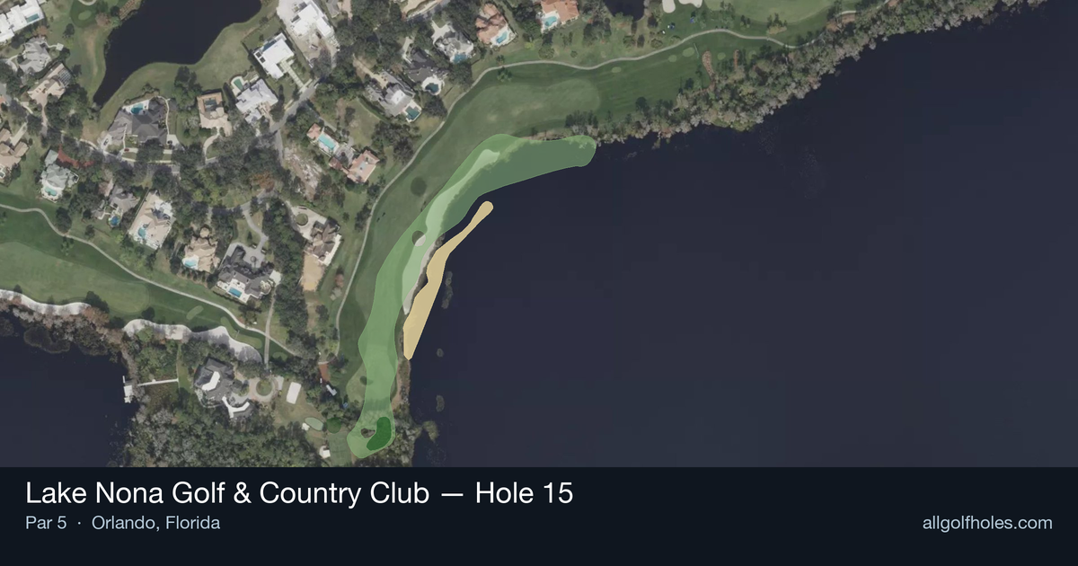 Hole 15 aerial at Lake Nona Golf & Country Club