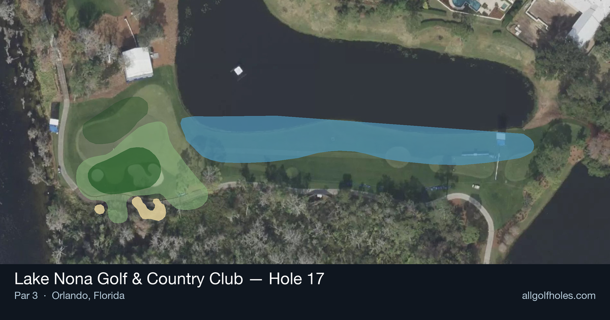 Hole 17 aerial at Lake Nona Golf & Country Club