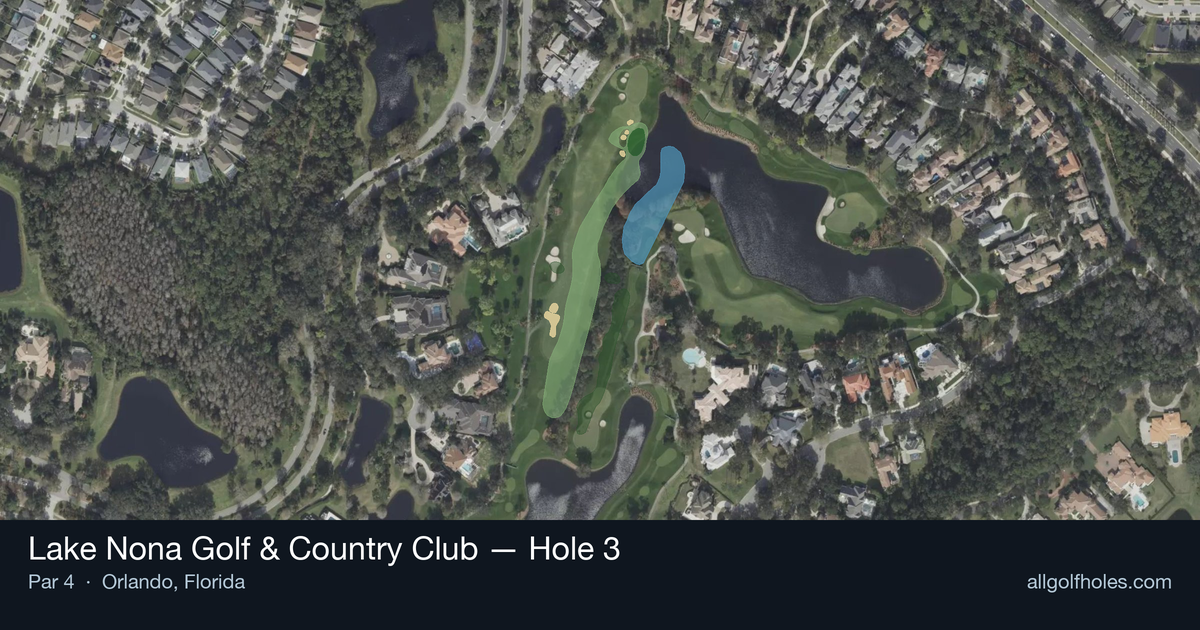 Hole 3 aerial at Lake Nona Golf & Country Club