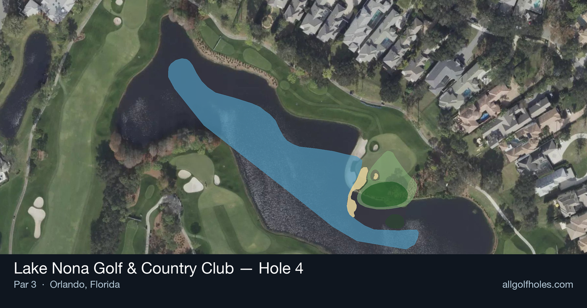 Hole 4 aerial at Lake Nona Golf & Country Club