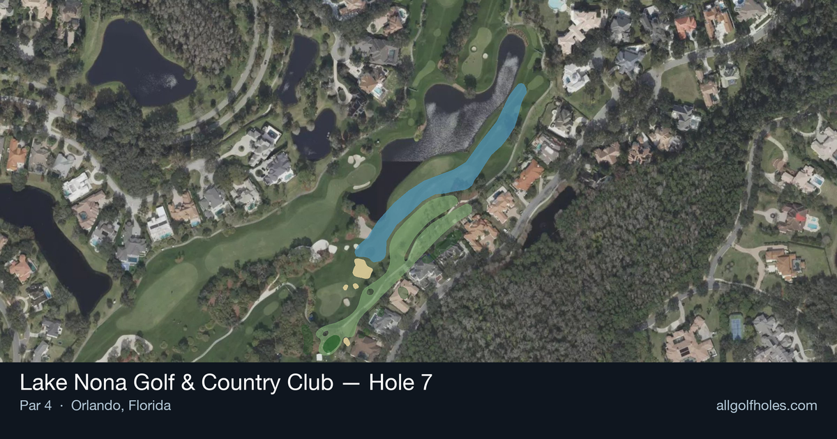 Hole 7 aerial at Lake Nona Golf & Country Club