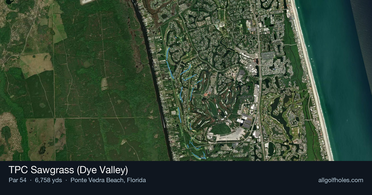 TPC Sawgrass (Dye Valley) aerial view