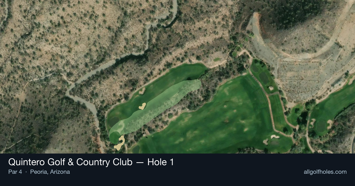 Hole 1 aerial at Quintero Golf & Country Club