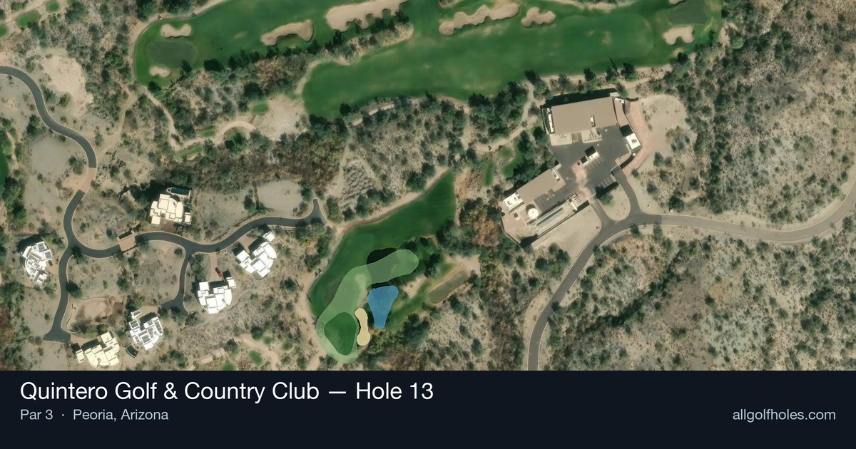 Hole 13 aerial at Quintero Golf & Country Club
