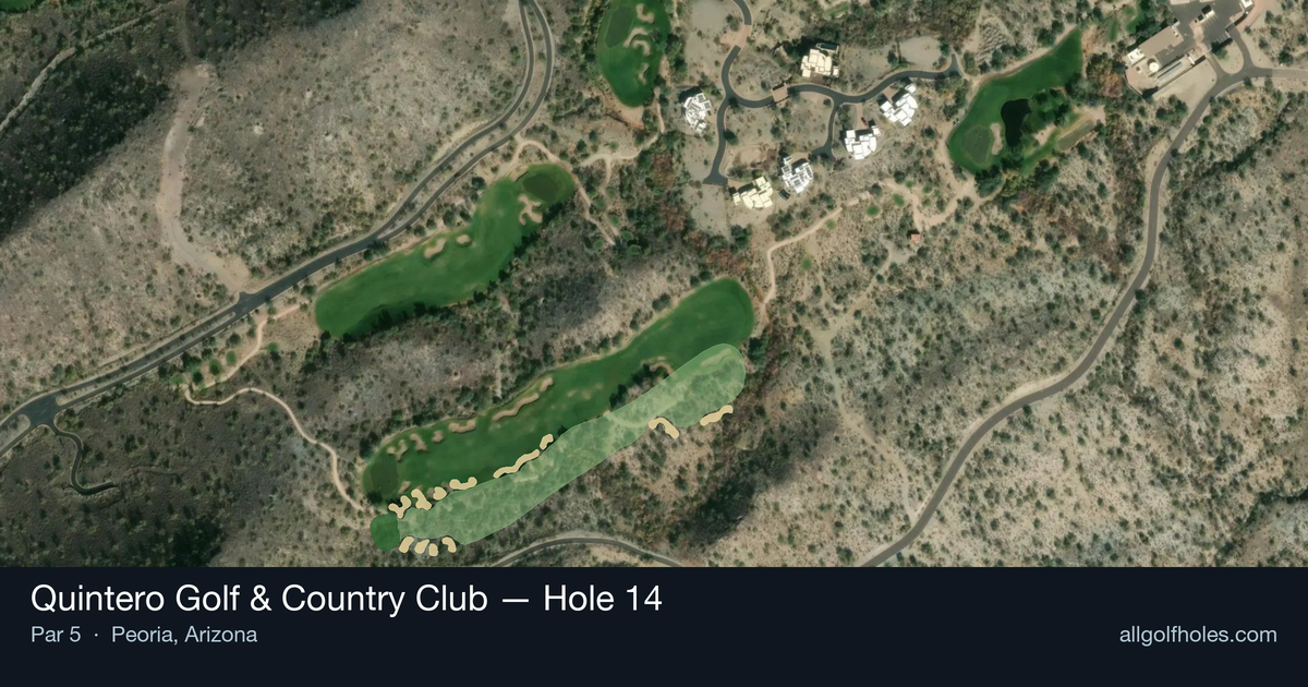 Hole 14 aerial at Quintero Golf & Country Club