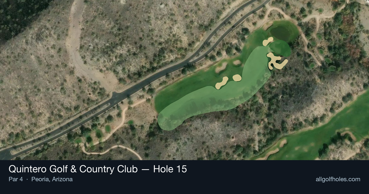 Hole 15 aerial at Quintero Golf & Country Club