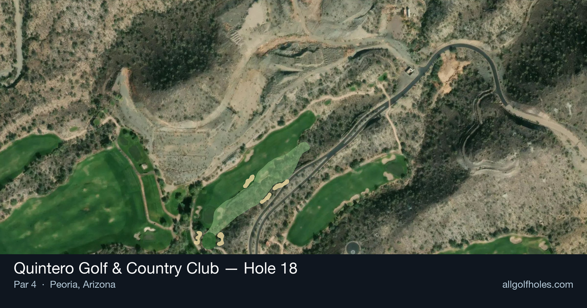 Hole 18 aerial at Quintero Golf & Country Club