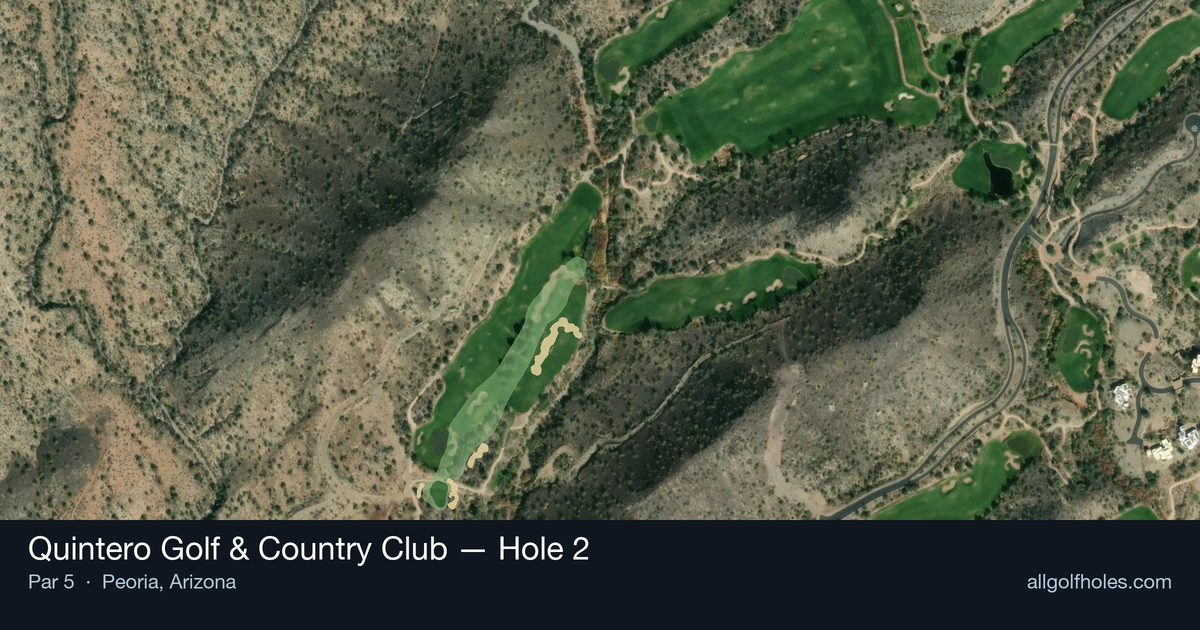Hole 2 aerial at Quintero Golf & Country Club