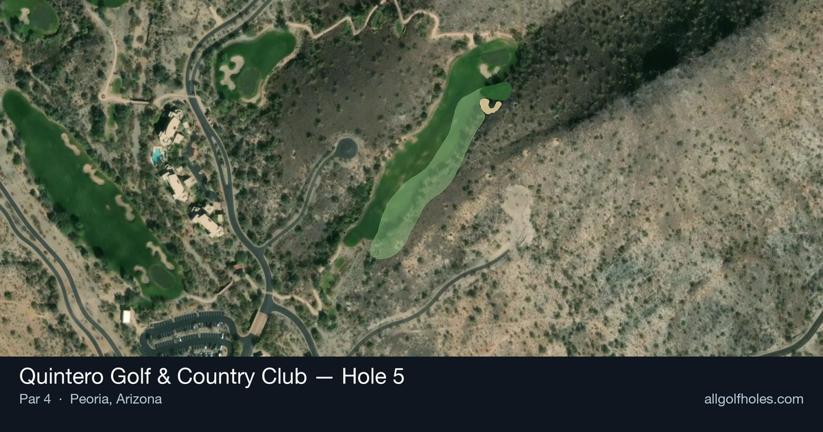 Hole 5 aerial at Quintero Golf & Country Club