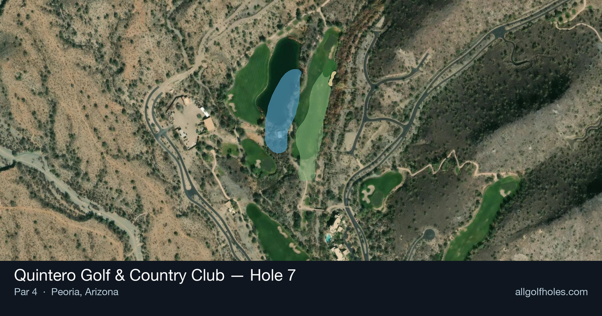 Hole 7 aerial at Quintero Golf & Country Club