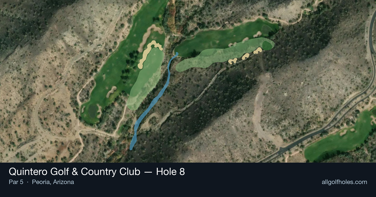 Hole 8 aerial at Quintero Golf & Country Club