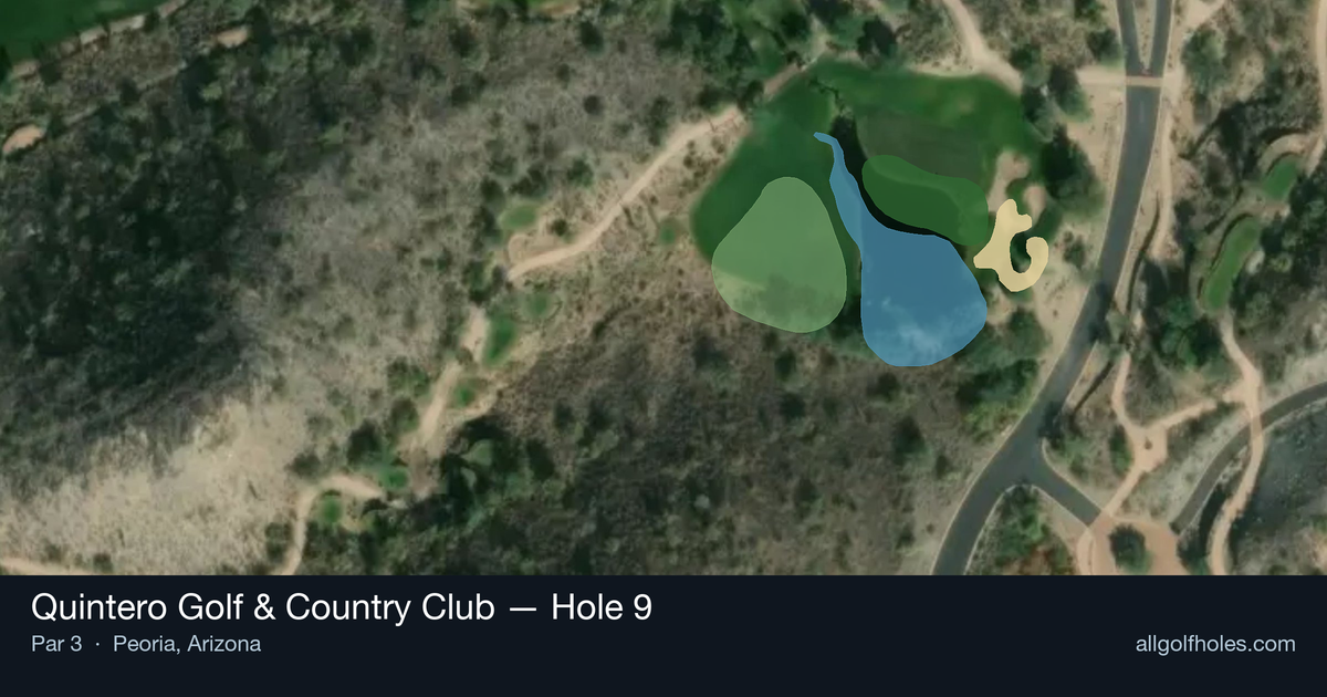 Hole 9 aerial at Quintero Golf & Country Club