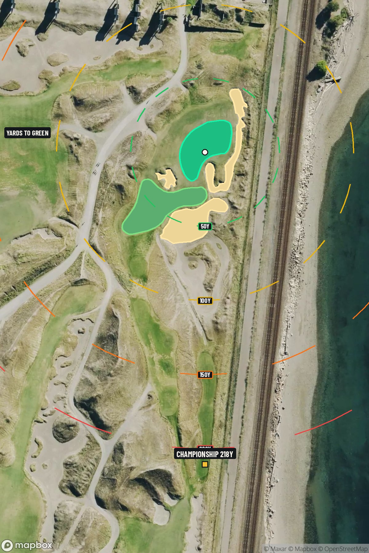Hole 17 aerial at Chambers Bay Golf Course
